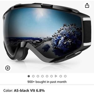 Snowboard/Ski Goggles ❄️ 🏂 Brand New In the box 🖤  A5-black Vlt 6.8% 🖤